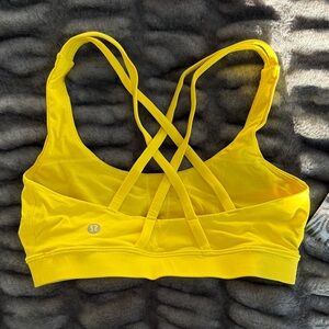 Lulu yellow sports bra